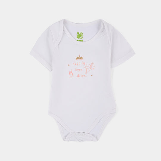 Infant Girls Cotton Jersey 2 Piece Set Character - White/Pink