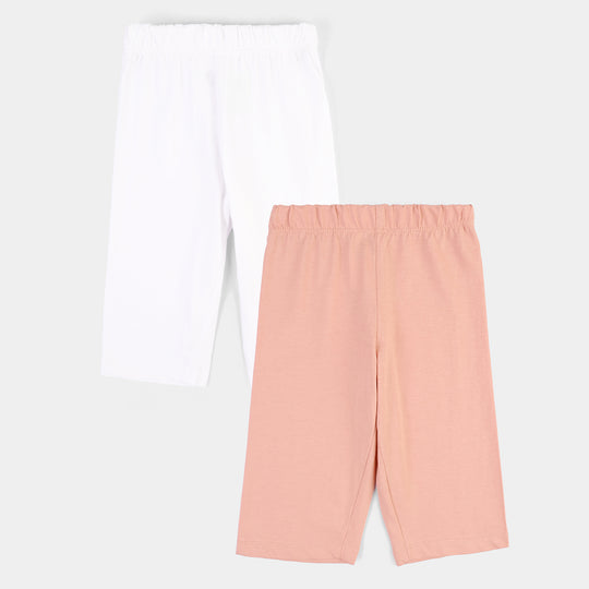 Infant Girls Cotton Jersey 2 Piece Set Basic - Pink/White