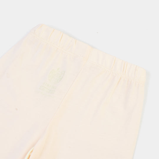 Infant Girls Cotton Jersey 2 Piece Set Basic -Brown/White