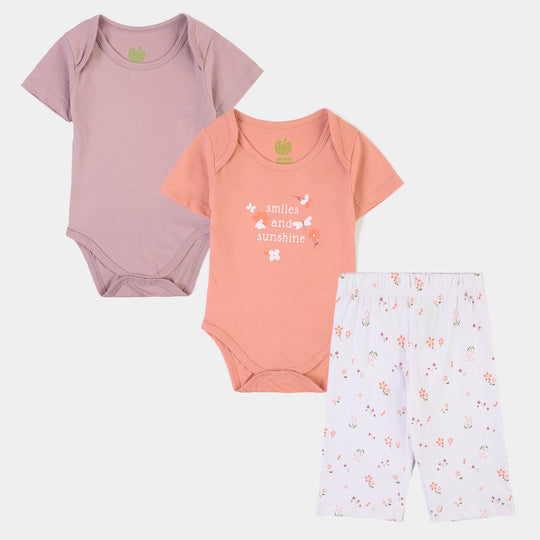 Infant Girls Cotton Jersey 3 Piece Set Sunshine