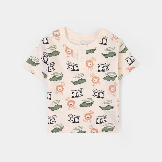 Infant Girls Cotton Jersey 3 Piece Set Jungle Friends