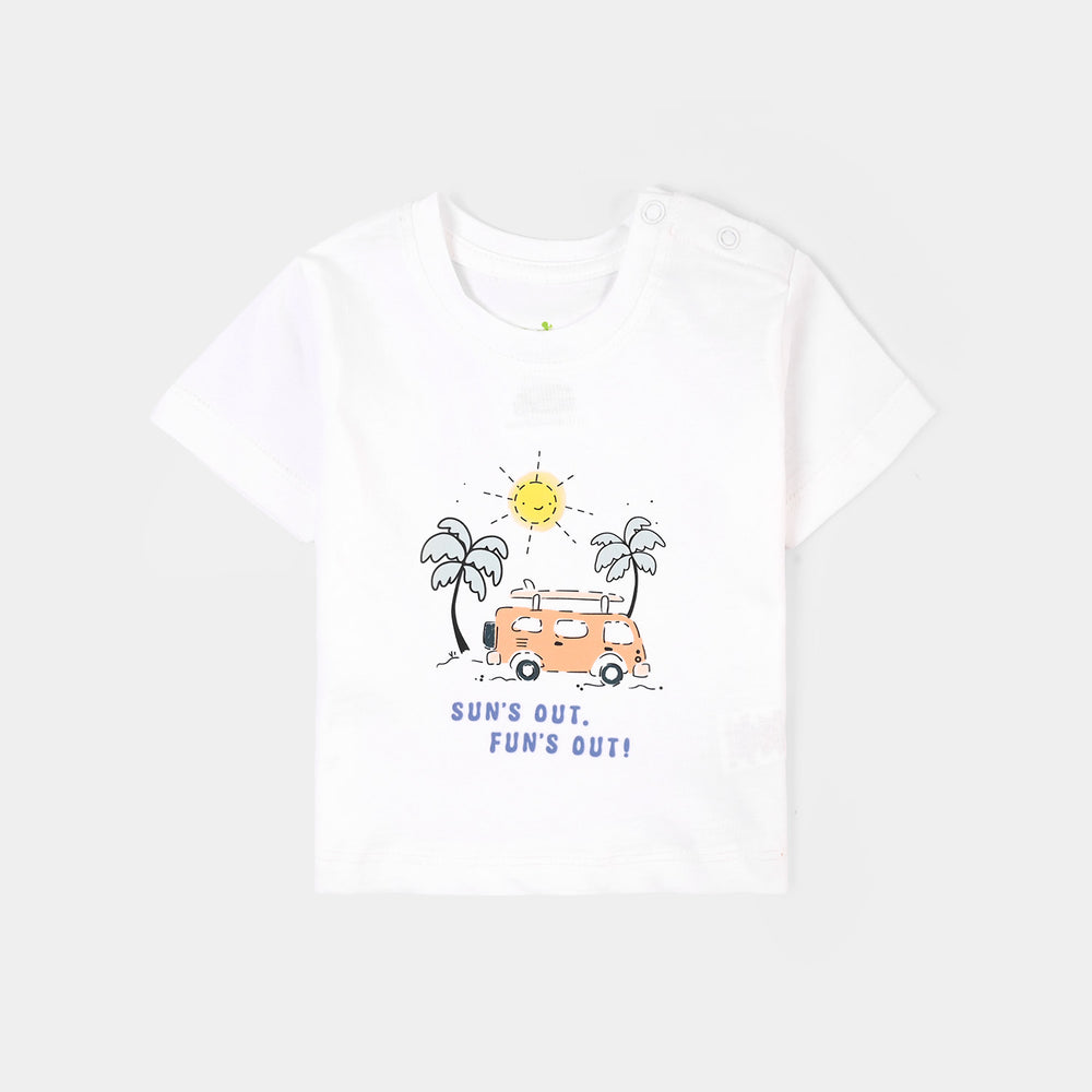 Infant Boys Cotton Jersey 3 Piece Set Free to fly - White/Blue