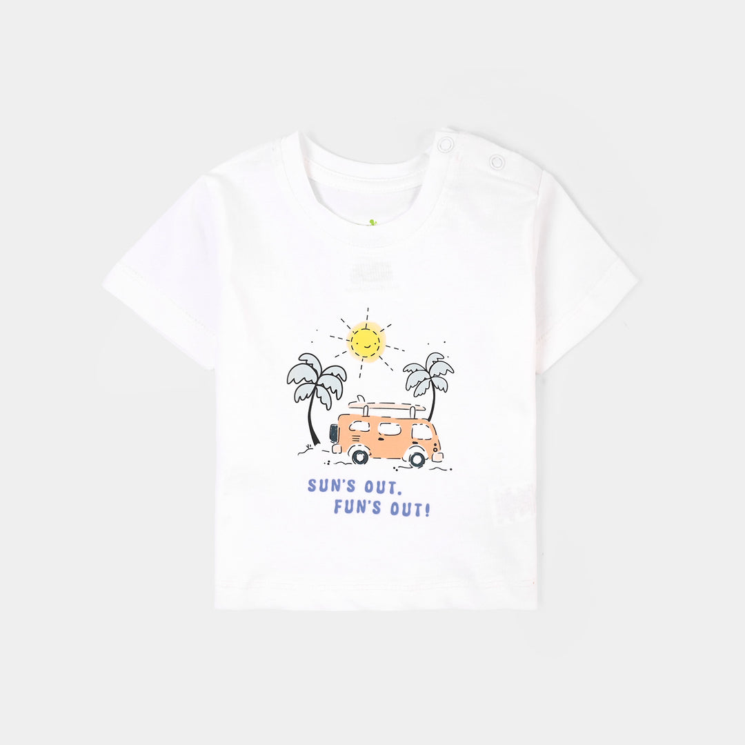 Infant Boys Cotton Jersey 3 Piece Set Free to fly - White/Blue