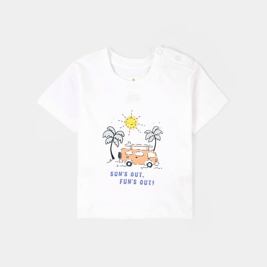 Infant Boys Cotton Jersey 3 Piece Set Free to fly - White/Blue