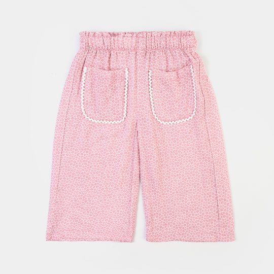 Infant Girls Polyester Pant Floral-Pink