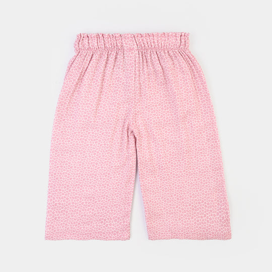 Infant Girls Polyester Pant Floral-Pink