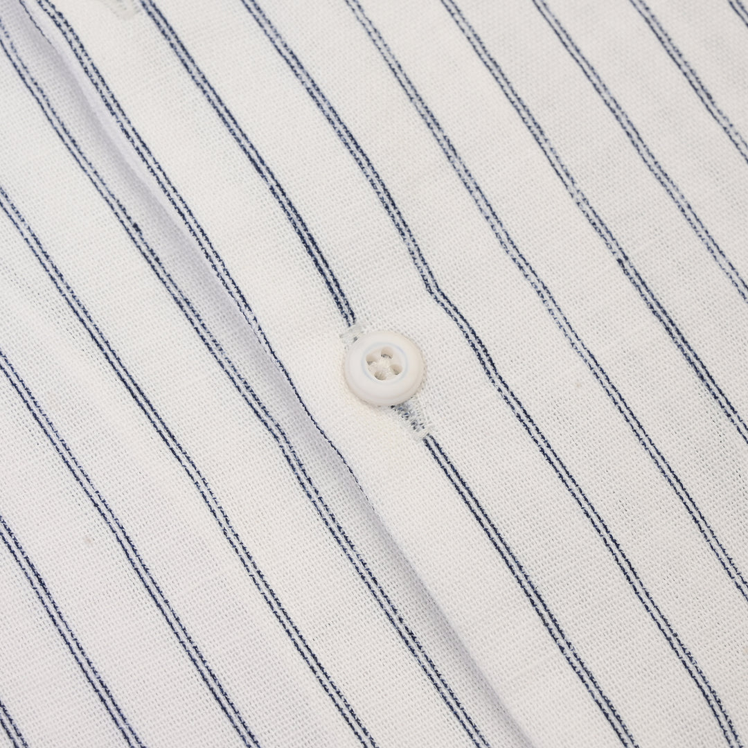 Boys Yarn Dyed Shirt (Salty Vibes)-WHITE
