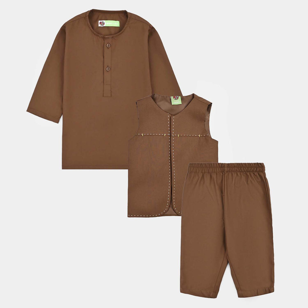 Infant Boys Poly Viscose 3Piece (Coca Brown)