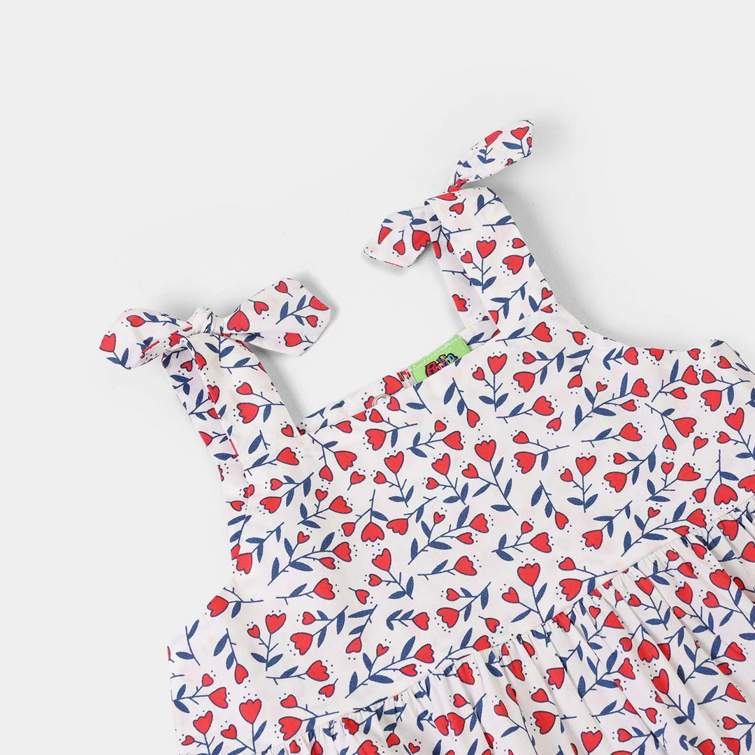 Infant Girls Cotton 2Pc Suit Blossom - Multi
