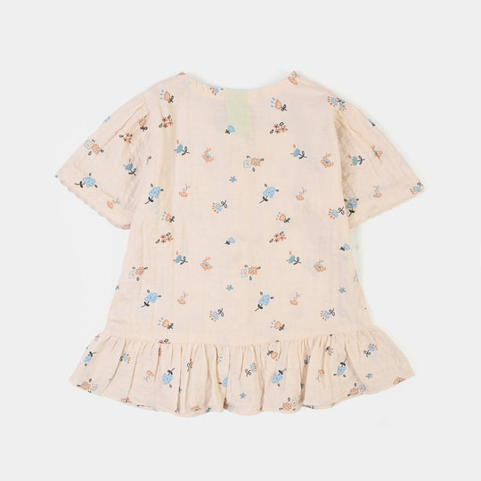 Infant Girls Cotton 2Pc Suit Fall- OFF White