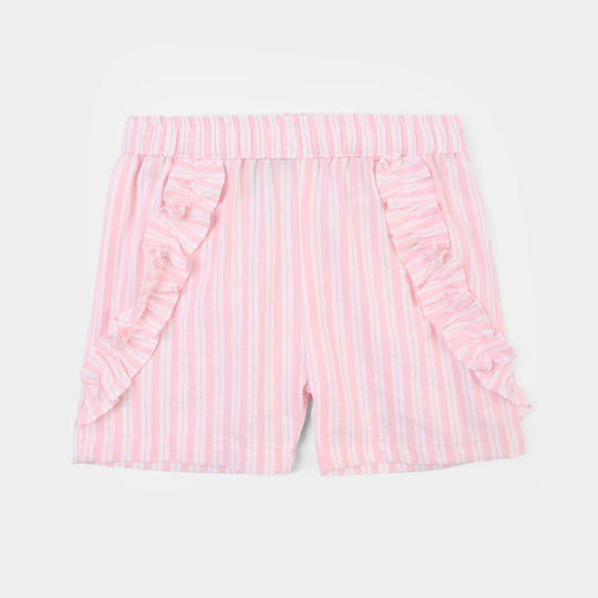 Infant Girls Cotton 2Pc Suit- Pink Stripes