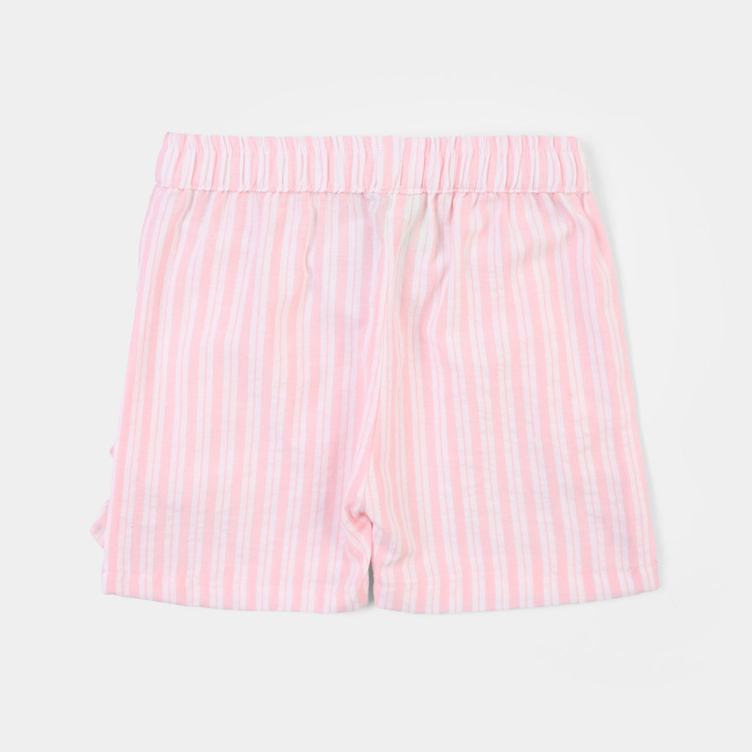 Infant Girls Cotton 2Pc Suit- Pink Stripes