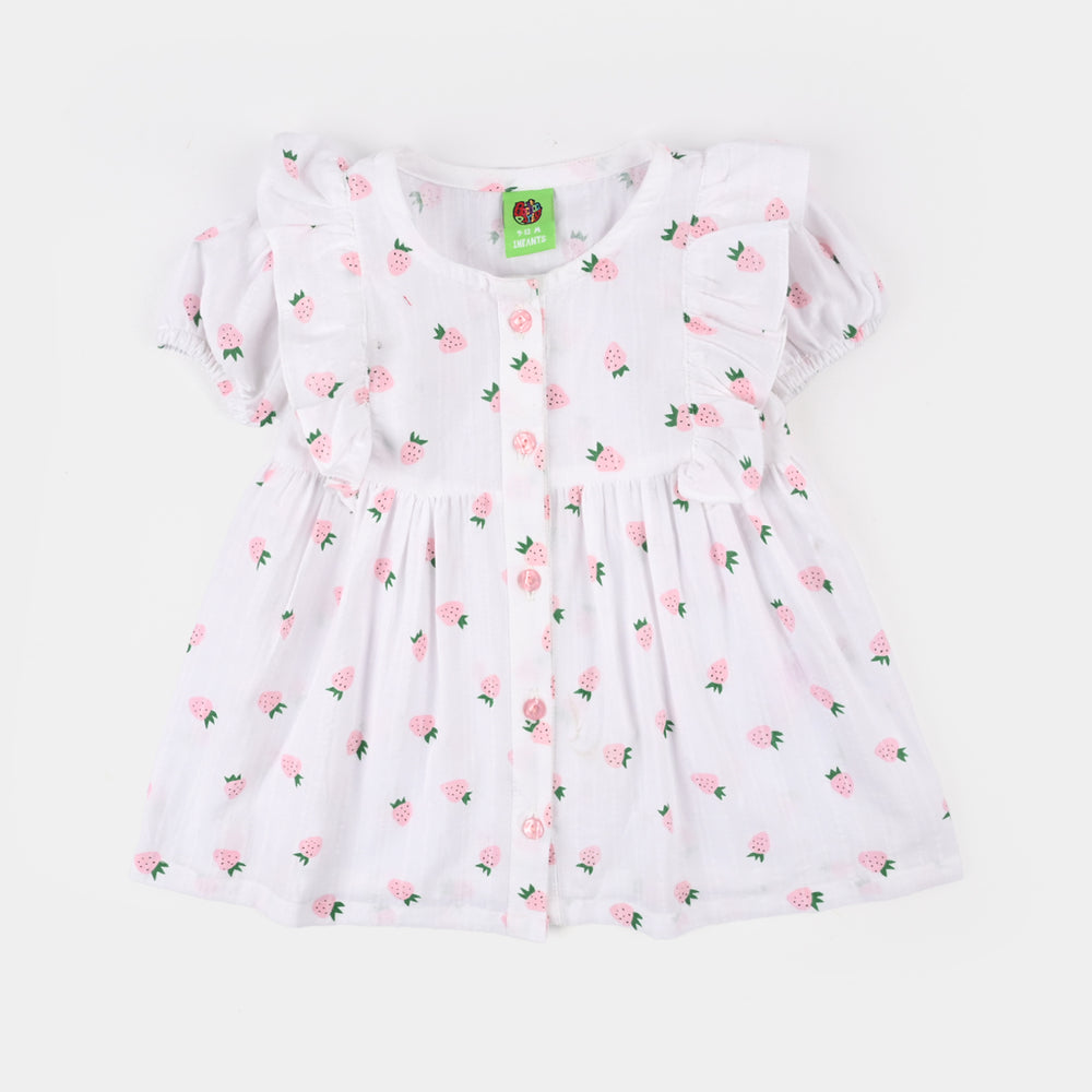 Infant Girls Jacquard 2Pc Suit-Berry-WHITE
