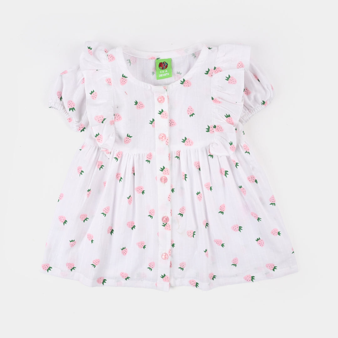 Infant Girls Jacquard 2Pc Suit-Berry-WHITE
