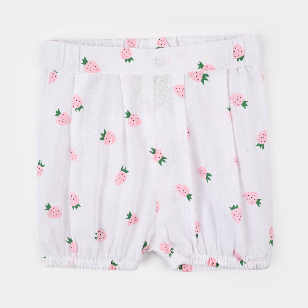 Infant Girls Jacquard 2Pc Suit-Berry-WHITE