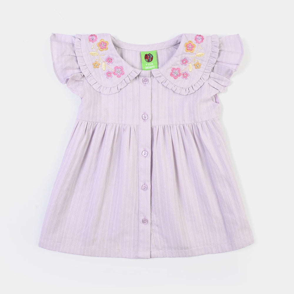 Infant Girls Jacquard 2Pc Suit -Lilac