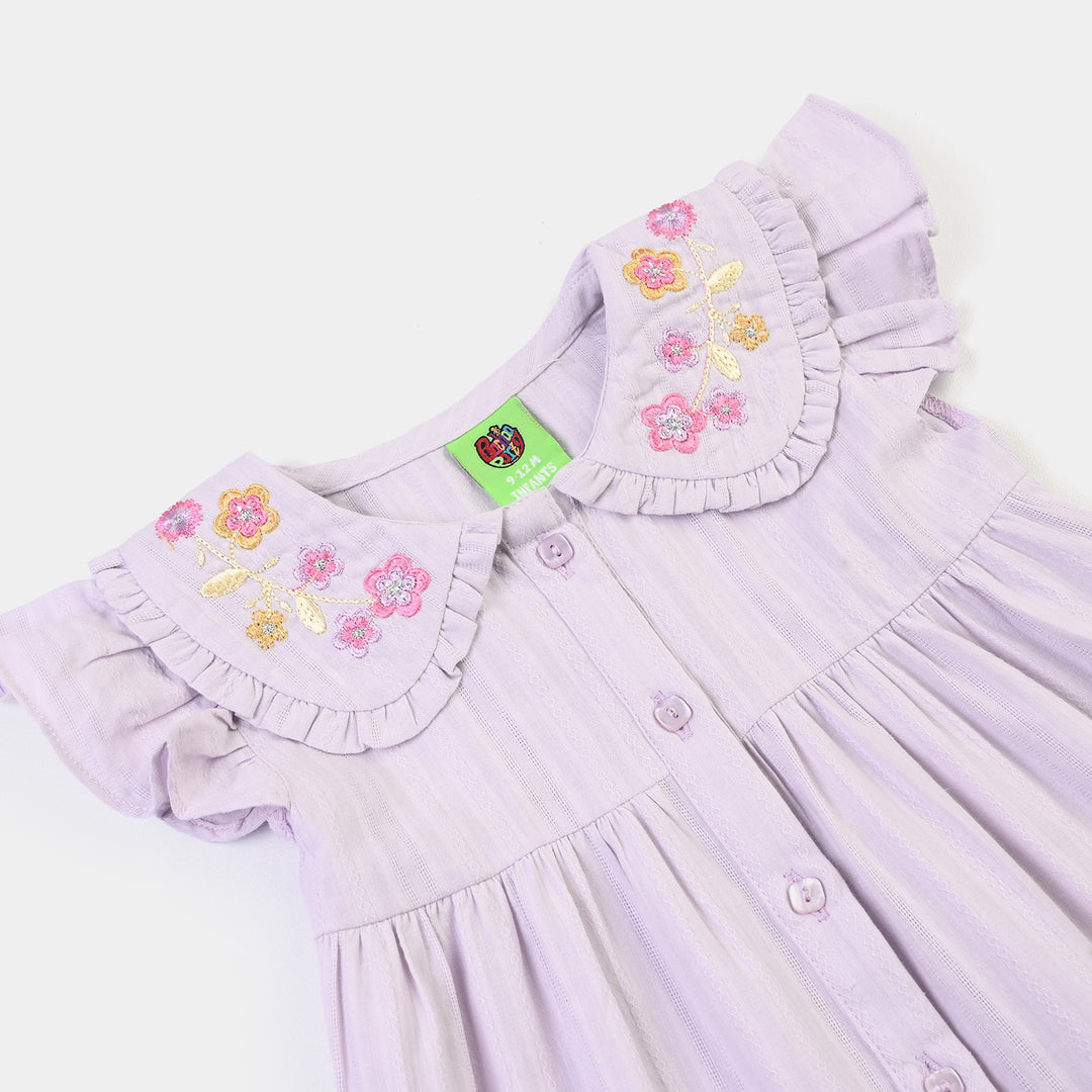 Infant Girls Jacquard 2Pc Suit -Lilac