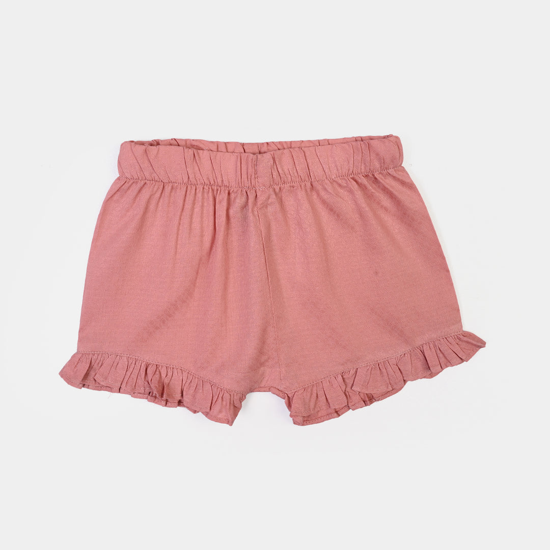 Infant Girls Jacquard 2Pc Suit Old Rose - Peach