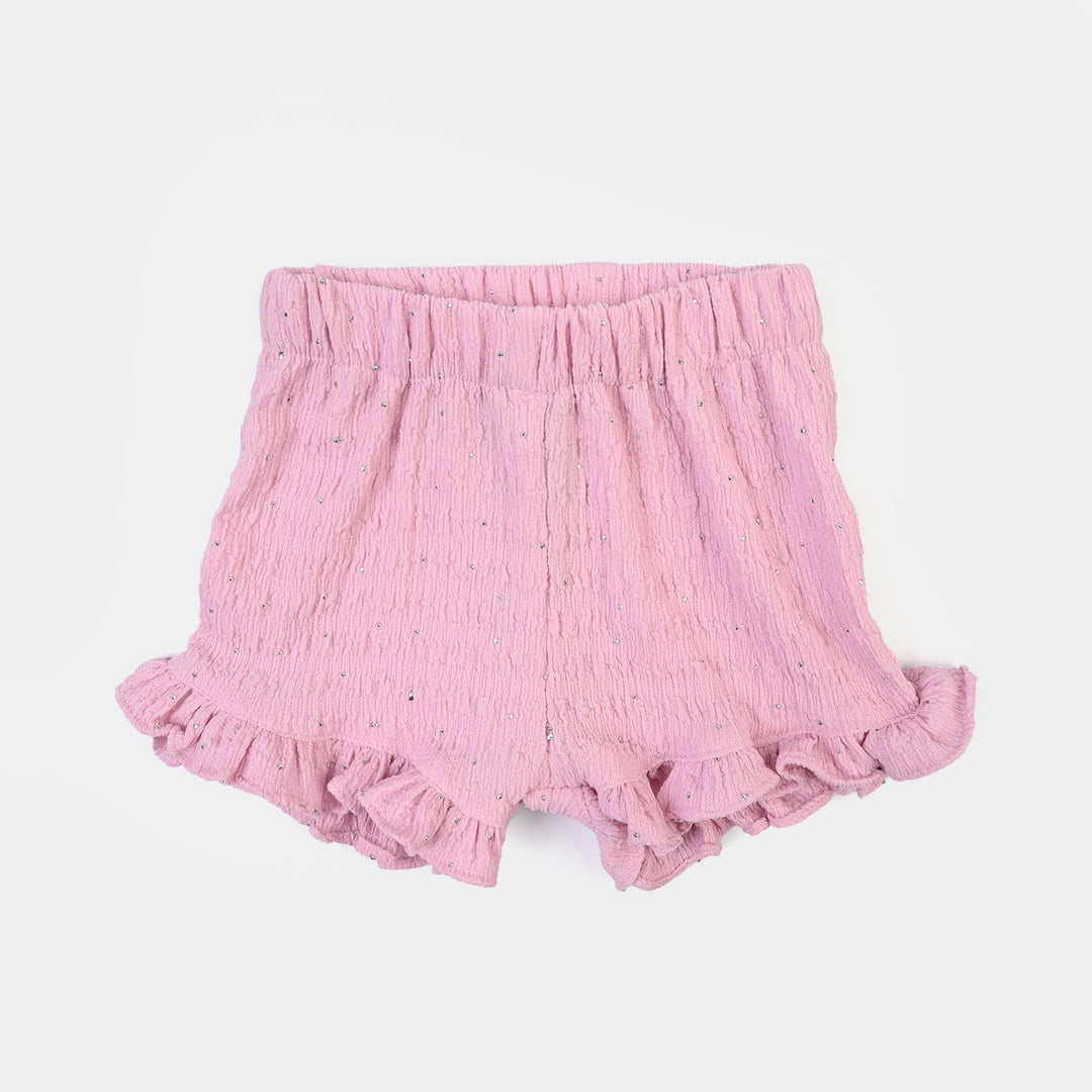 Infant Girls Poly Crinkle 2Pc Suit Shine Bright -Light Pink