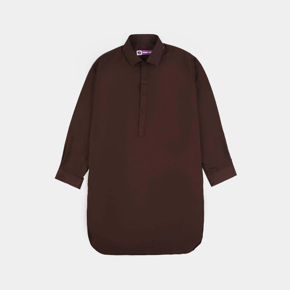 Boys Poly Viscose 2Piece Suit (Blended)-D.Brown