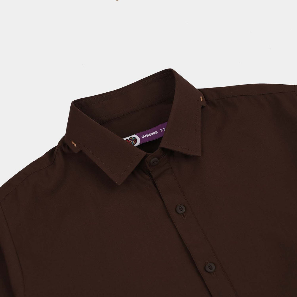 Boys Poly Viscose 2Piece Suit (Blended)-D.Brown