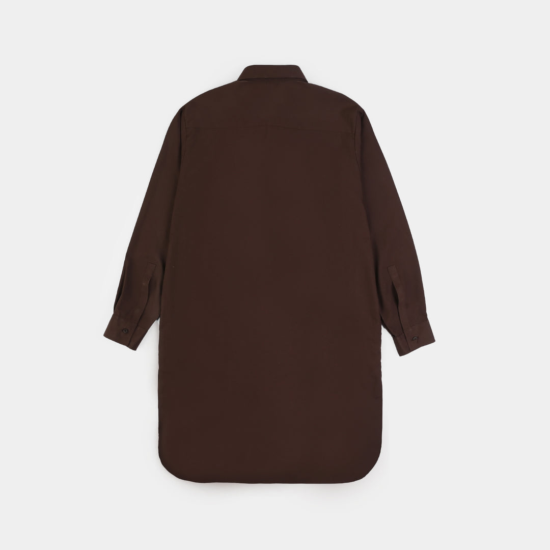 Boys Poly Viscose 2Piece Suit (Blended)-D.Brown