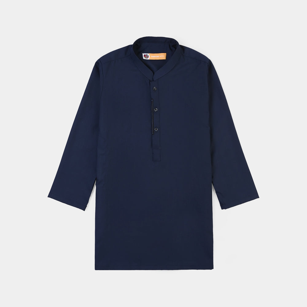 Boys Poly Viscose 2Piece suit (Cut Collar)-N.Blue
