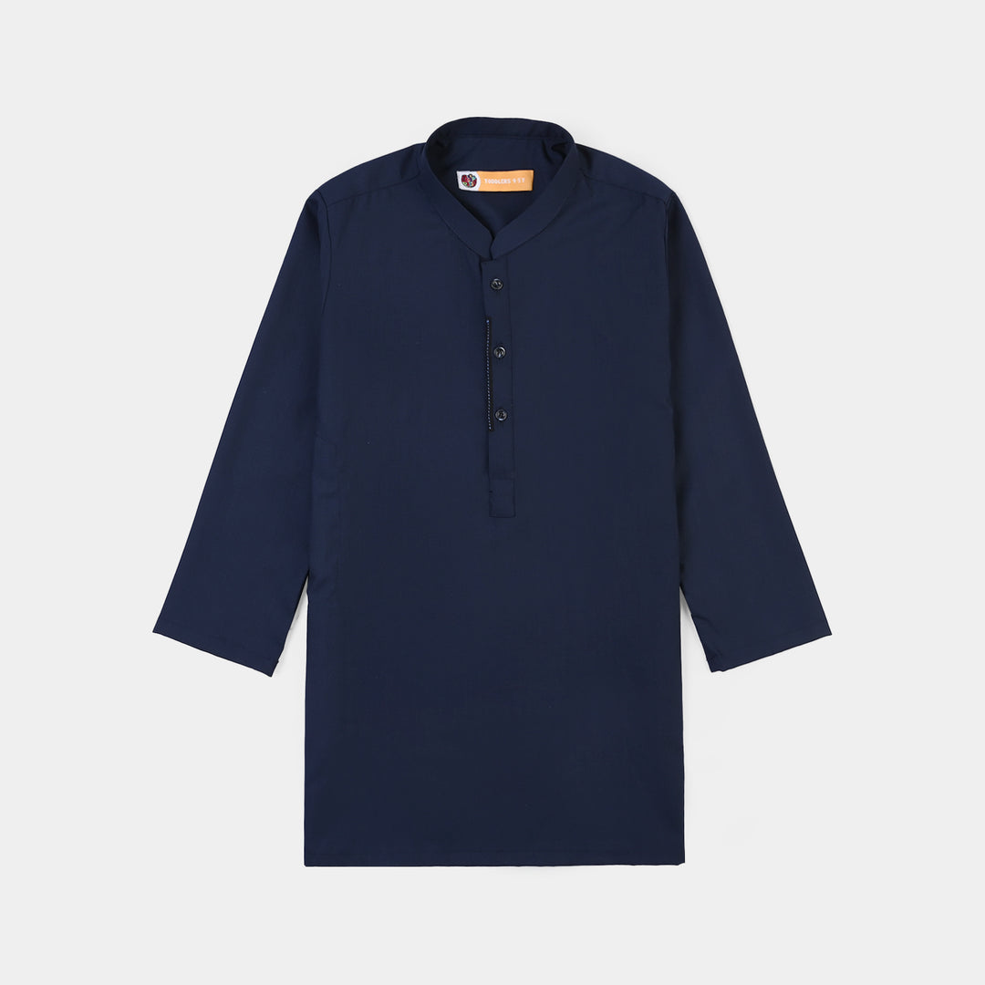Boys Poly Viscose 2Piece suit (Cut Collar)-N.Blue