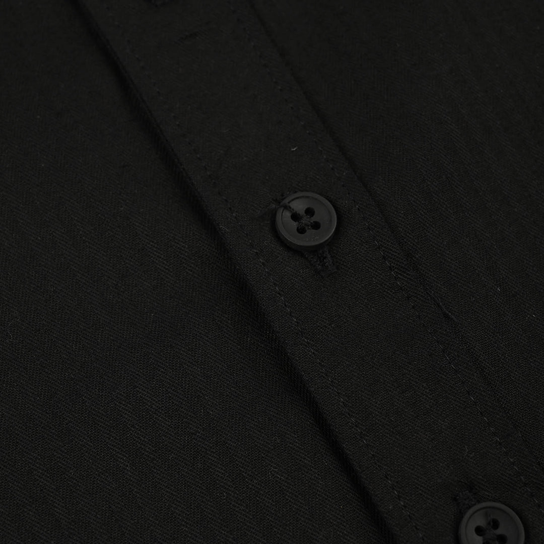 Boys Cotton Twill Shirt (Speed Max)-BLACK