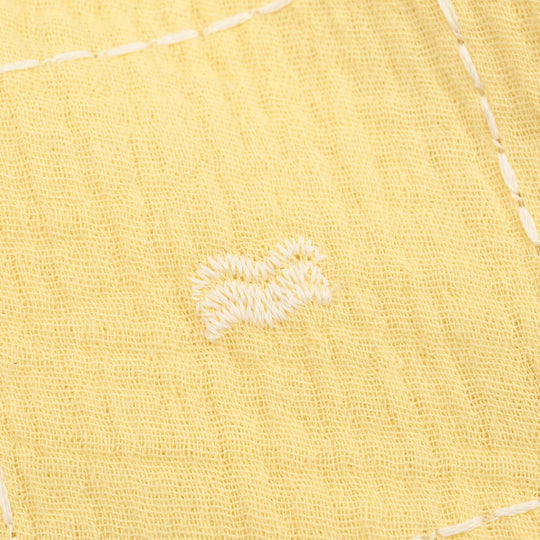 Infant Boys Cotton Slub Shirt (EMB Gauze)-Yellow
