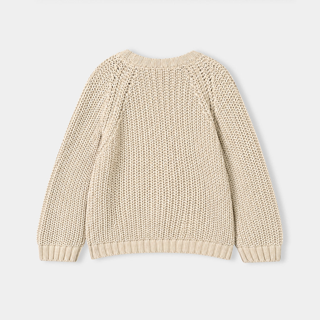 Girls Cotton Sweater Secret Garden-BEIGE