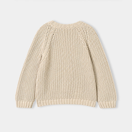 Girls Cotton Sweater Secret Garden-BEIGE