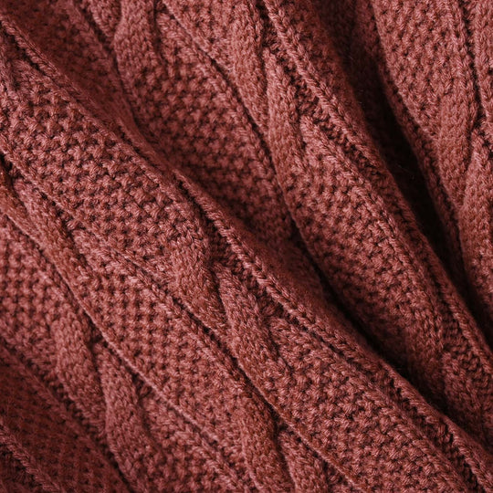 Girls Acrylic Sweater-Twisted Knot-Tea.Pink
