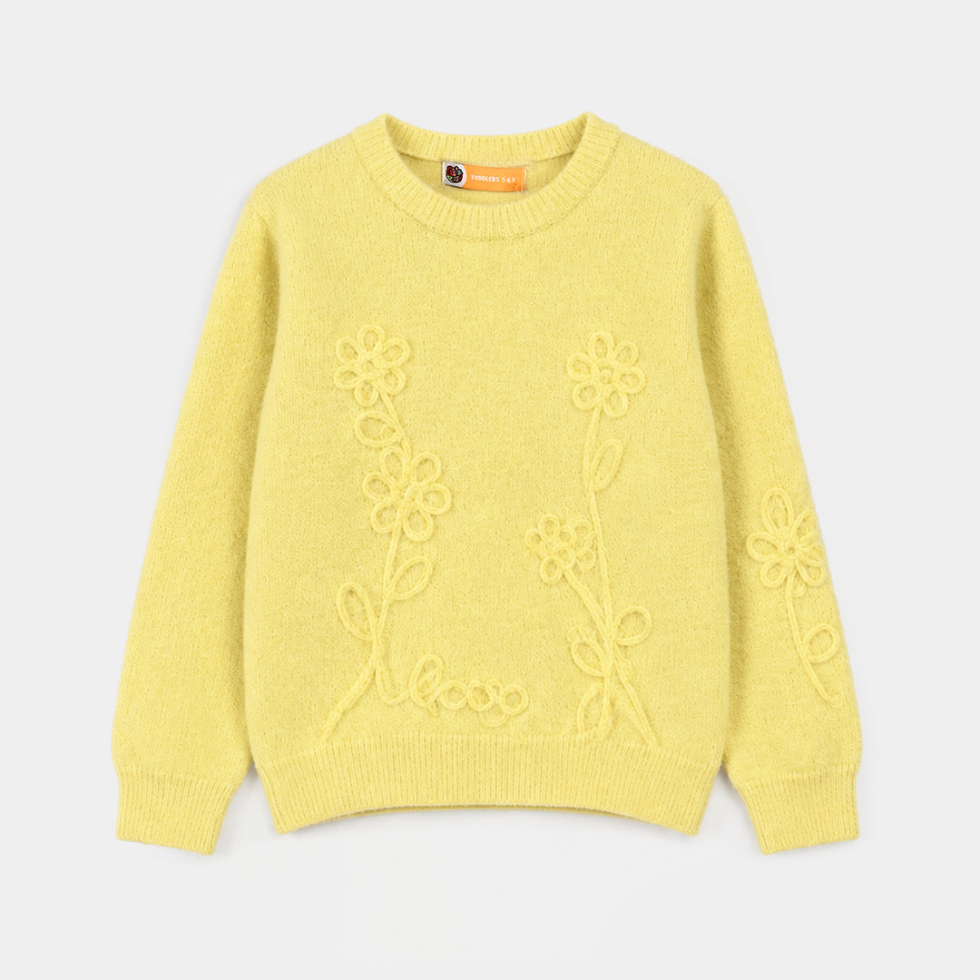 Girls VPN-Acrylic Sweater Love - Yellow