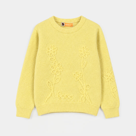 Girls VPN-Acrylic Sweater Love - Yellow