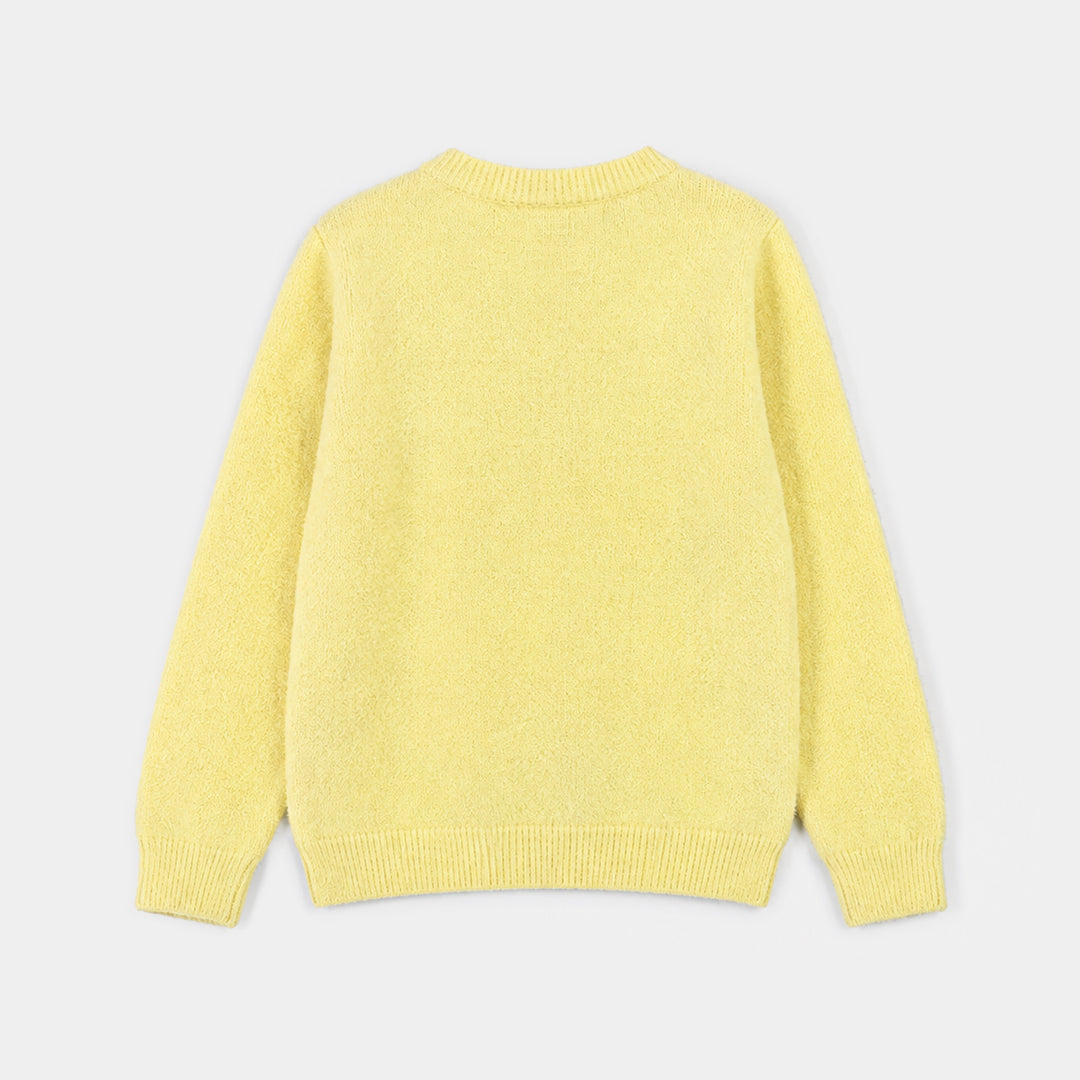 Girls VPN-Acrylic Sweater Love - Yellow