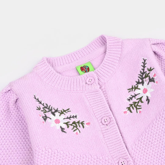 Infant Girls Feather - Acrylic Romper - Jasmine - Lilac