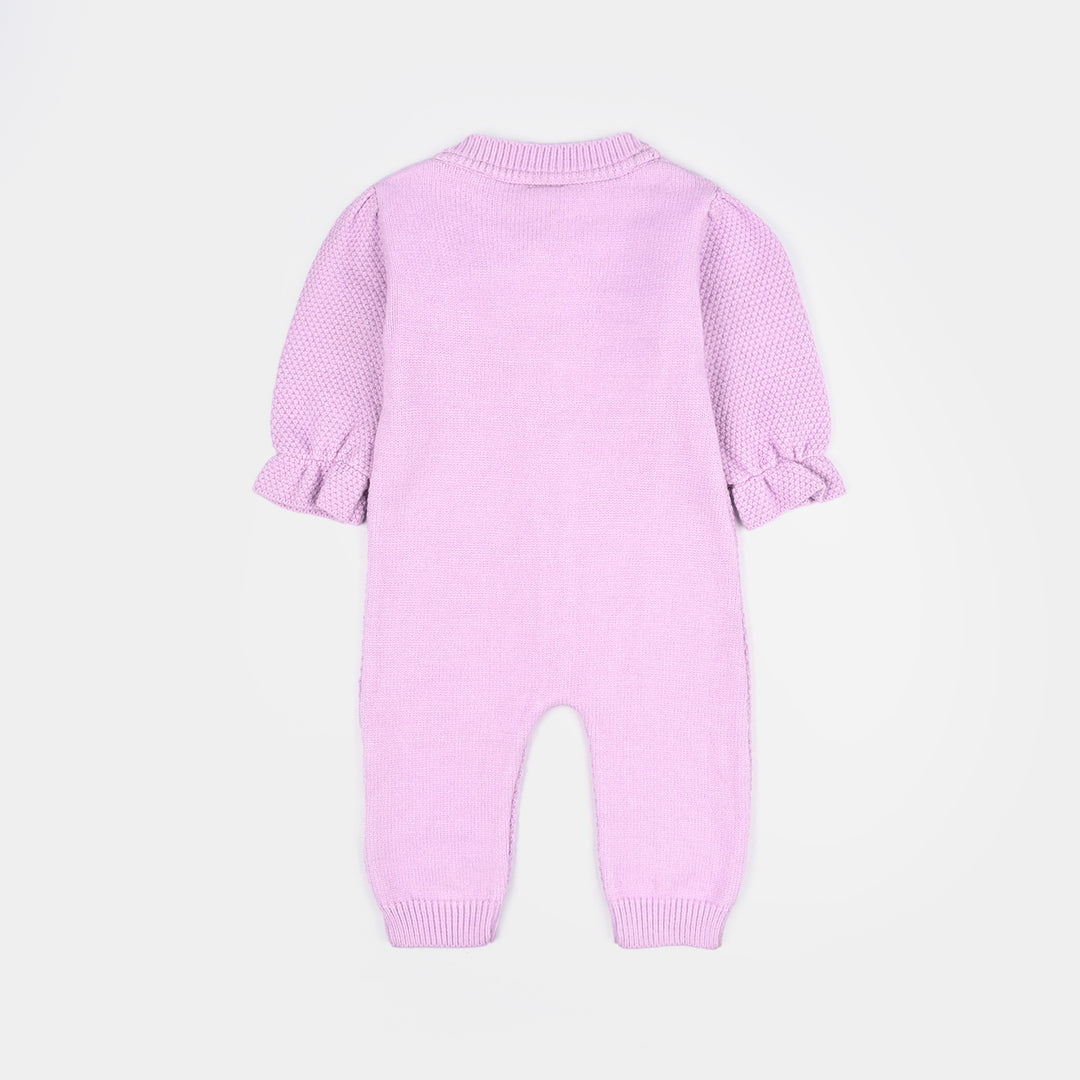 Infant Girls Feather - Acrylic Romper - Jasmine - Lilac