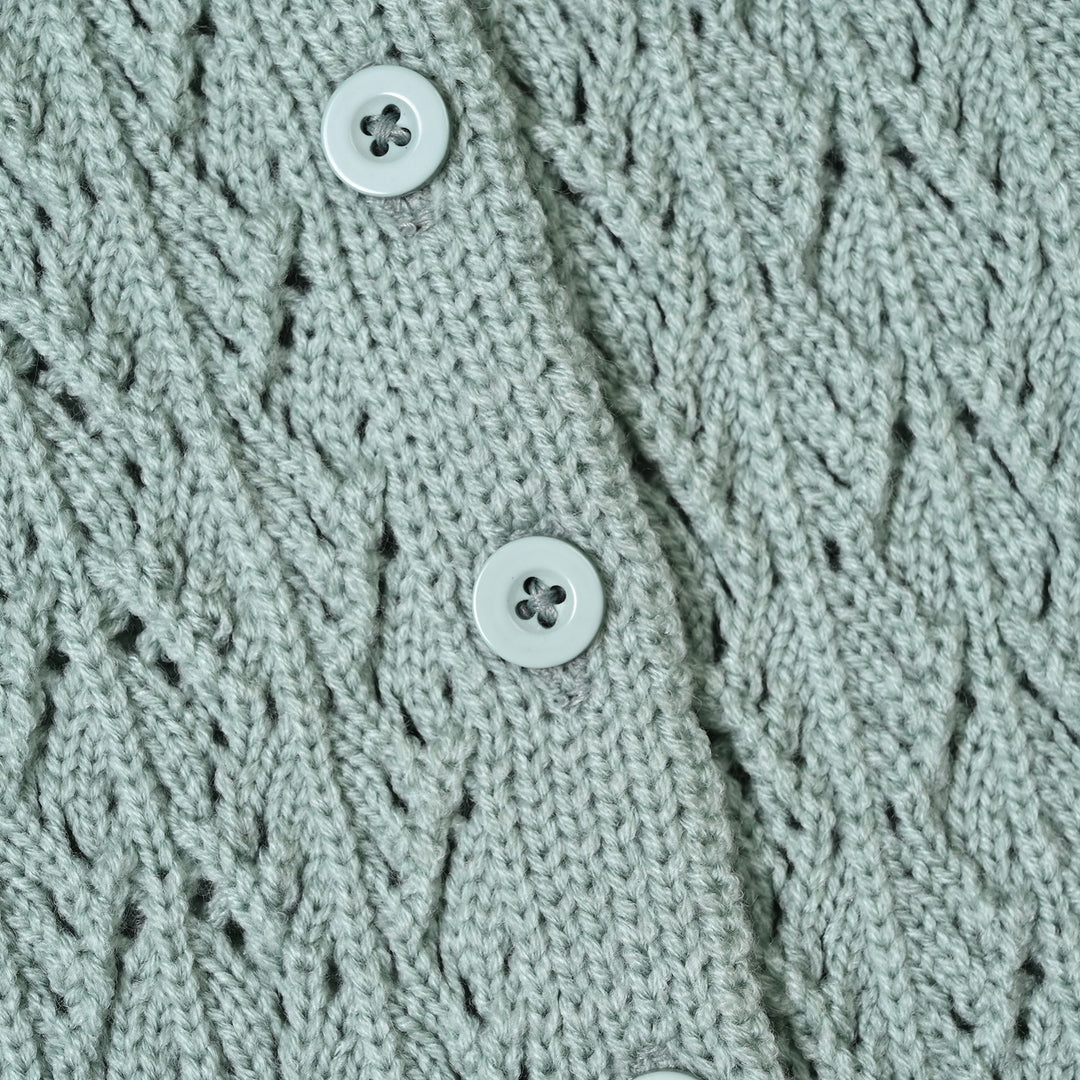 Infant Girls Acrylic Sweater-Victoria-Sea Green