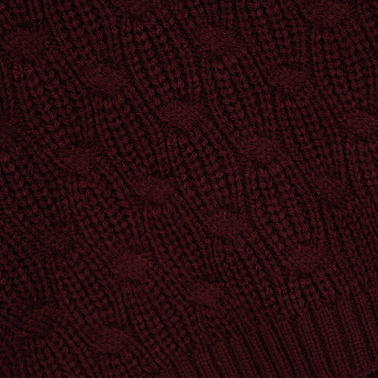Infant Girls Acrylic Sweater-Classy-Dark.Maroon