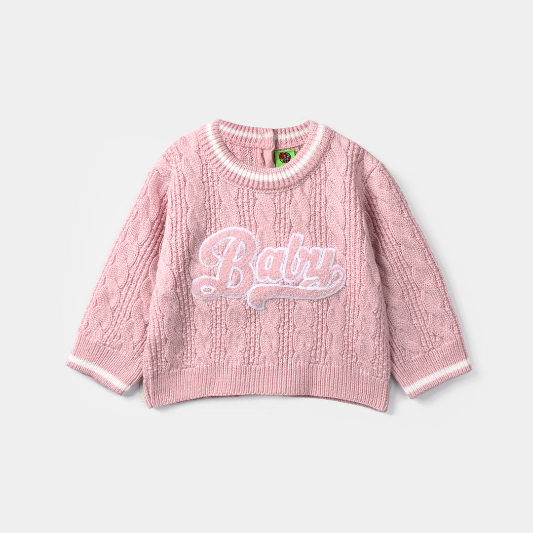 Infant Girls Acrylic Sweater - Baby - Light Pink