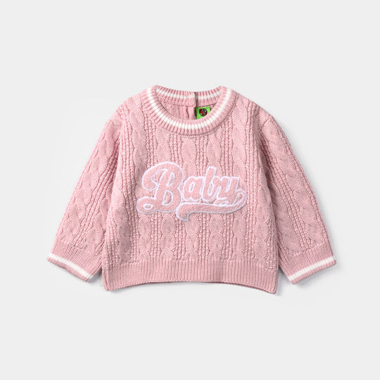 Infant Girls Acrylic Sweater - Baby - Light Pink
