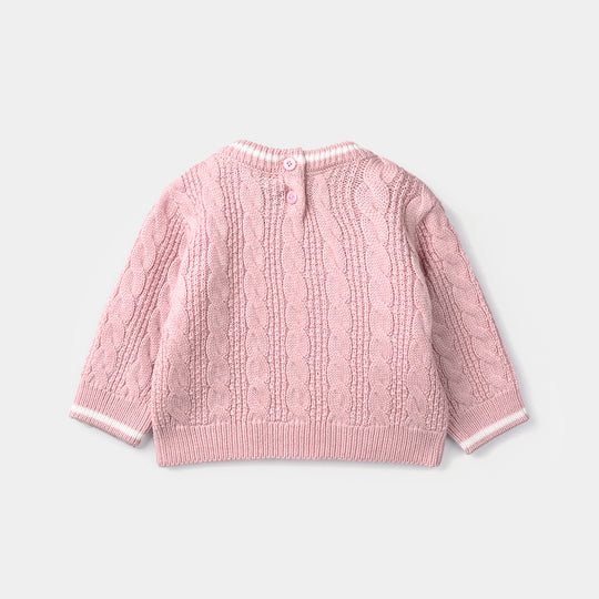 Infant Girls Acrylic Sweater - Baby - Light Pink