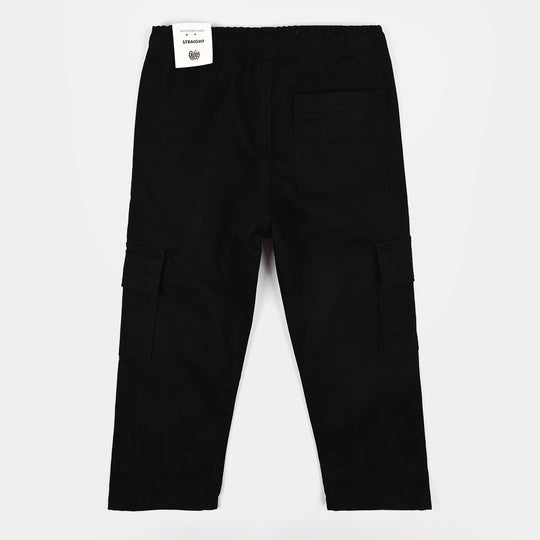 Boys Cotton Twill Pant Nature Land-BLACK