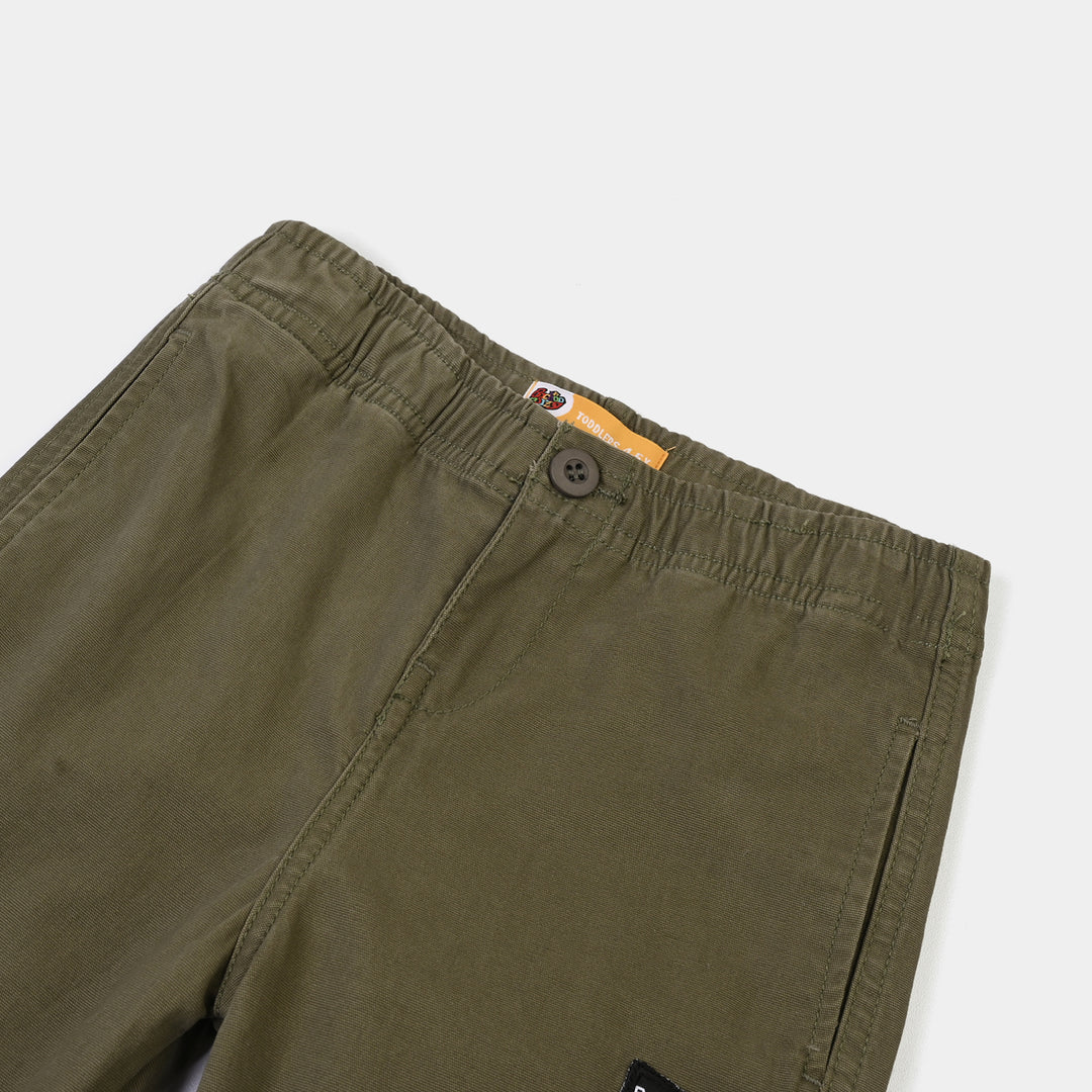 Boys Cotton Twill Pant Round Around-OliveGreen