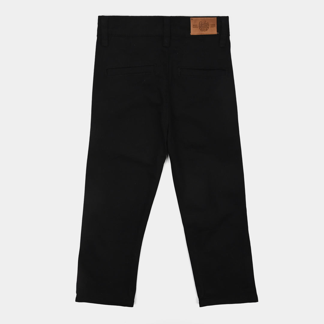 Boys Cotton Twill Pant Basic Black