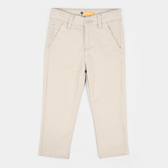 Boys Cotton Twill Pant Basic Brown