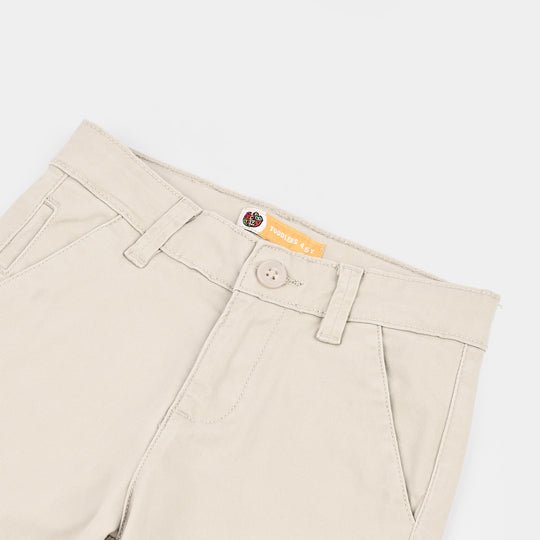 Boys Cotton Twill Pant Basic Brown