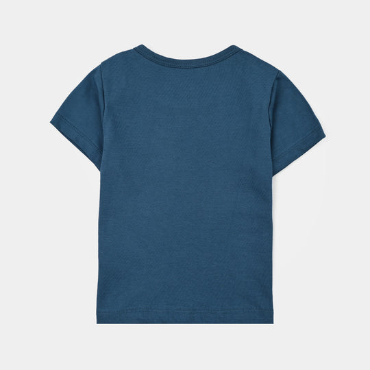 2-Piece Cotton Jersey Set Bright Summer-Blue.Off-white
