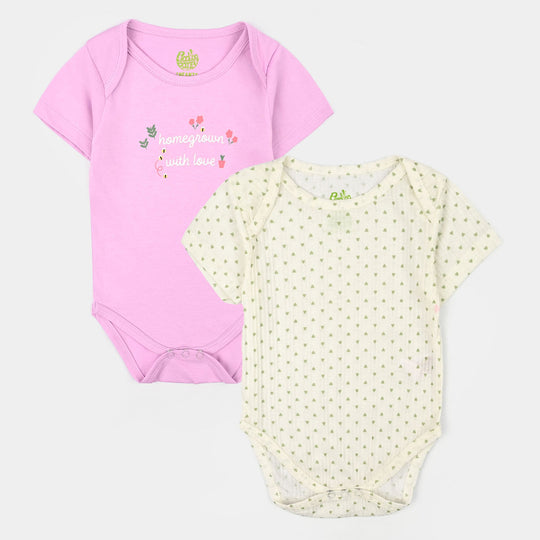 Infant Girls Cotton Jersey 2Piece Set HOME GROWN-Purple.White